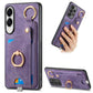 Retro Skin-feel Ring Card Bag Phone Case with Hang Loop