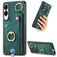 Retro Skin-feel Ring Card Bag Phone Case with Hang Loop