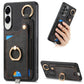 Retro Skin-feel Ring Card Bag Phone Case with Hang Loop