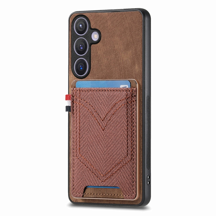 Denim Texture Leather Skin Phone Case with Card Slot