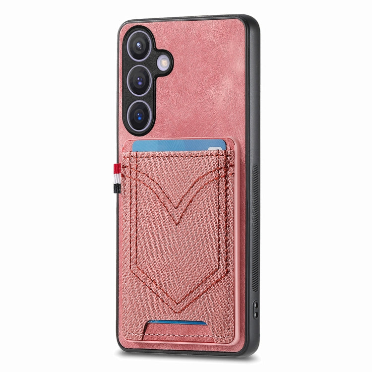Denim Texture Leather Skin Phone Case with Card Slot