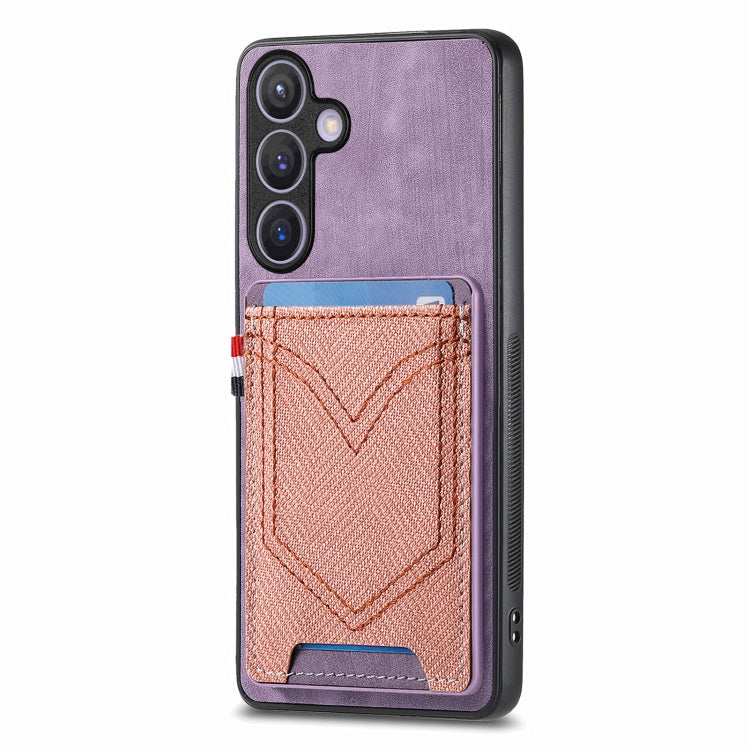 Denim Texture Leather Skin Phone Case with Card Slot