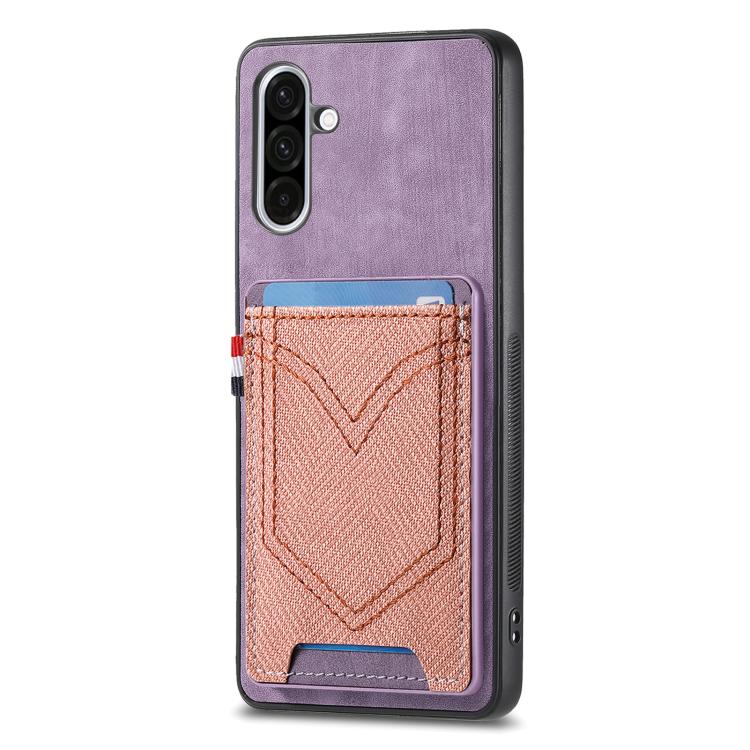 Denim Texture Leather Skin Phone Case with Card Slot