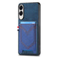 Denim Texture Leather Skin Phone Case with Card Slot
