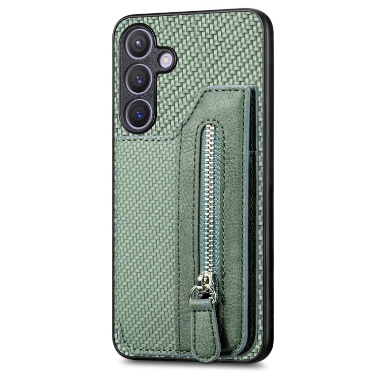 Carbon Fiber Horizontal Flip Zipper Wallet Phone Case, For Samsung Galaxy S25 Edge 5G, For Samsung Galaxy A56 5G, For Samsung Galaxy A36, For Samsung Galaxy S25 5G, For Samsung Galaxy S25+ 5G, For Samsung Galaxy S25 Ultra 5G����������������������������...