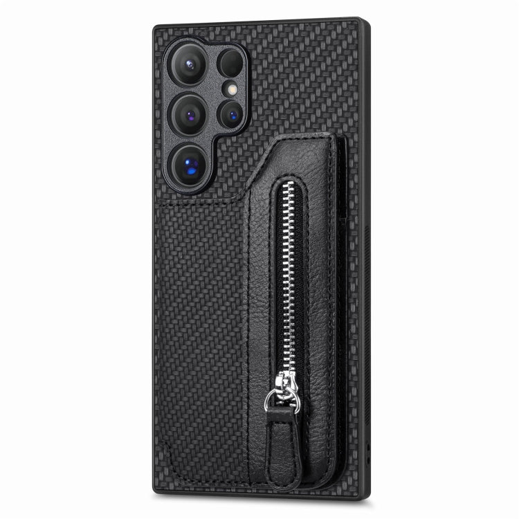 Carbon Fiber Horizontal Flip Zipper Wallet Phone Case, For Samsung Galaxy S25 Edge 5G, For Samsung Galaxy A56 5G, For Samsung Galaxy A36, For Samsung Galaxy S25 5G, For Samsung Galaxy S25+ 5G, For Samsung Galaxy S25 Ultra 5G����������������������������...