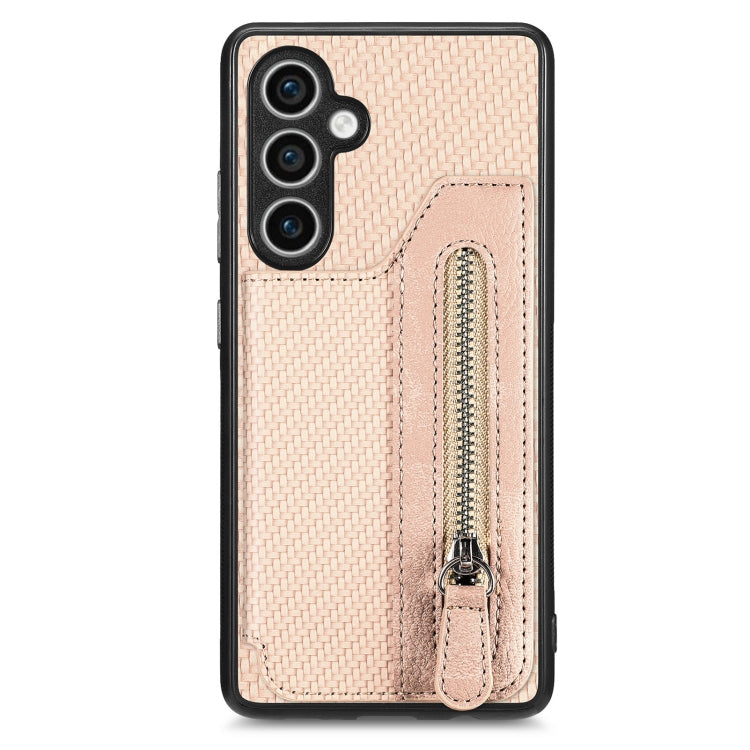 Carbon Fiber Horizontal Flip Zipper Wallet Phone Case, For Samsung Galaxy S25 Edge 5G, For Samsung Galaxy A56 5G, For Samsung Galaxy A36, For Samsung Galaxy S25 5G, For Samsung Galaxy S25+ 5G, For Samsung Galaxy S25 Ultra 5G����������������������������...