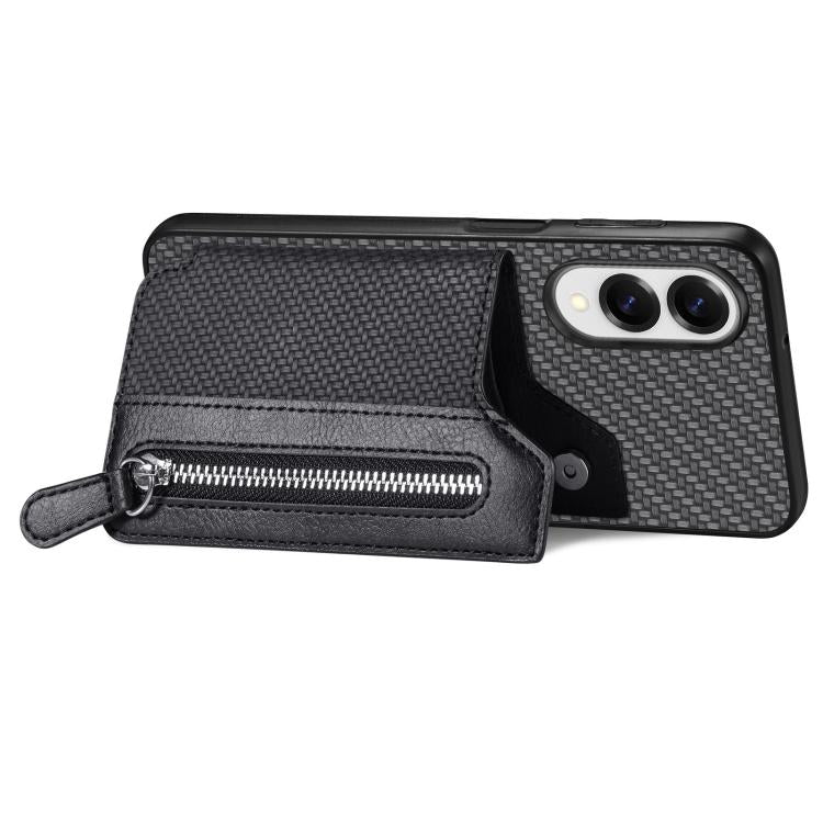 Carbon Fiber Horizontal Flip Zipper Wallet Phone Case, For Samsung Galaxy S25 Edge 5G, For Samsung Galaxy A56 5G, For Samsung Galaxy A36, For Samsung Galaxy S25 5G, For Samsung Galaxy S25+ 5G, For Samsung Galaxy S25 Ultra 5G����������������������������...