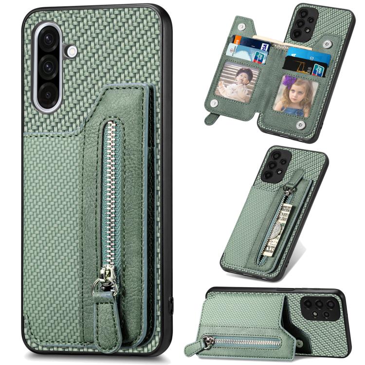 Carbon Fiber Horizontal Flip Zipper Wallet Phone Case, For Samsung Galaxy S25 Edge 5G, For Samsung Galaxy A56 5G, For Samsung Galaxy A36, For Samsung Galaxy S25 5G, For Samsung Galaxy S25+ 5G, For Samsung Galaxy S25 Ultra 5G����������������������������...