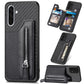 Carbon Fiber Horizontal Flip Zipper Wallet Phone Case, For Samsung Galaxy S25 Edge 5G, For Samsung Galaxy A56 5G, For Samsung Galaxy A36, For Samsung Galaxy S25 5G, For Samsung Galaxy S25+ 5G, For Samsung Galaxy S25 Ultra 5G����������������������������...