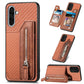 Carbon Fiber Horizontal Flip Zipper Wallet Phone Case, For Samsung Galaxy S25 Edge 5G, For Samsung Galaxy A56 5G, For Samsung Galaxy A36, For Samsung Galaxy S25 5G, For Samsung Galaxy S25+ 5G, For Samsung Galaxy S25 Ultra 5G����������������������������...
