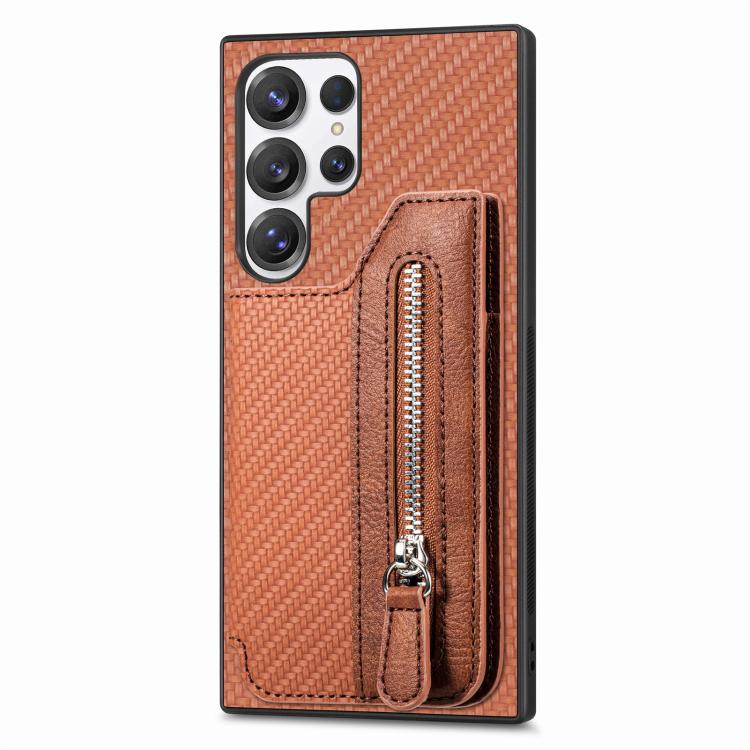 Carbon Fiber Horizontal Flip Zipper Wallet Phone Case, For Samsung Galaxy S25 Edge 5G, For Samsung Galaxy A56 5G, For Samsung Galaxy A36, For Samsung Galaxy S25 5G, For Samsung Galaxy S25+ 5G, For Samsung Galaxy S25 Ultra 5G����������������������������...