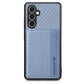 Carbon Fiber Magnetic Card Wallet RFID Blocking Phone Case, For Samsung Galaxy S23 FE 5G