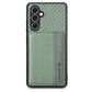 Carbon Fiber Magnetic Card Wallet RFID Blocking Phone Case, For Samsung Galaxy S23 FE 5G