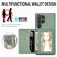 Carbon Fiber Magnetic Card Wallet RFID Blocking Phone Case, For Samsung Galaxy S23 FE 5G