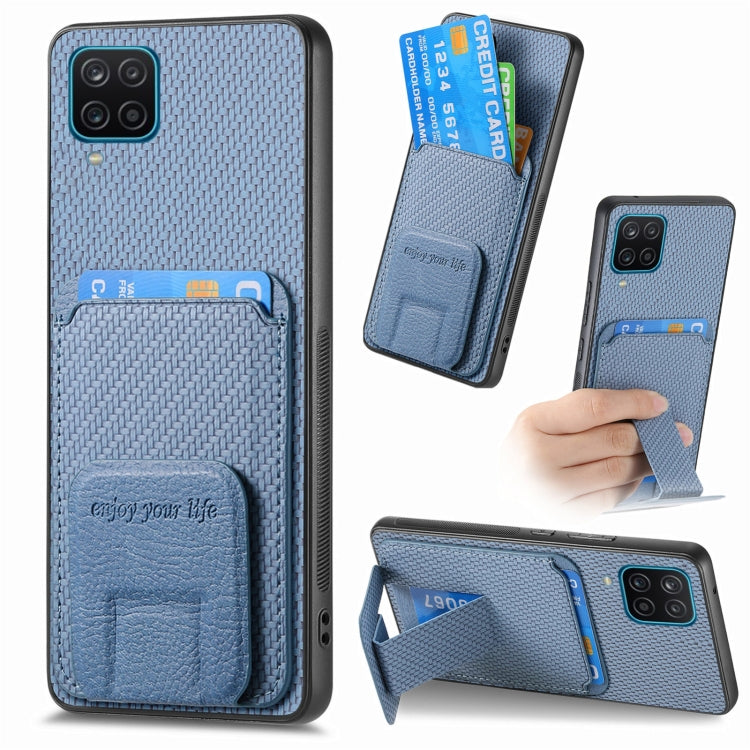 Carbon Fiber Card Bag Fold Stand Phone Case