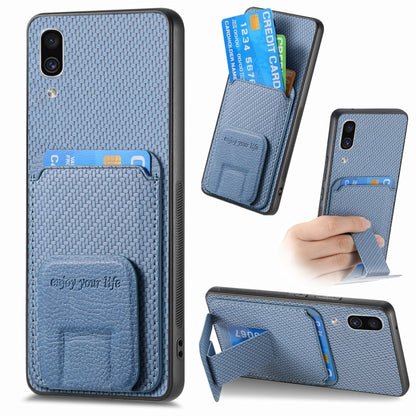 Carbon Fiber Card Bag Fold Stand Phone Case