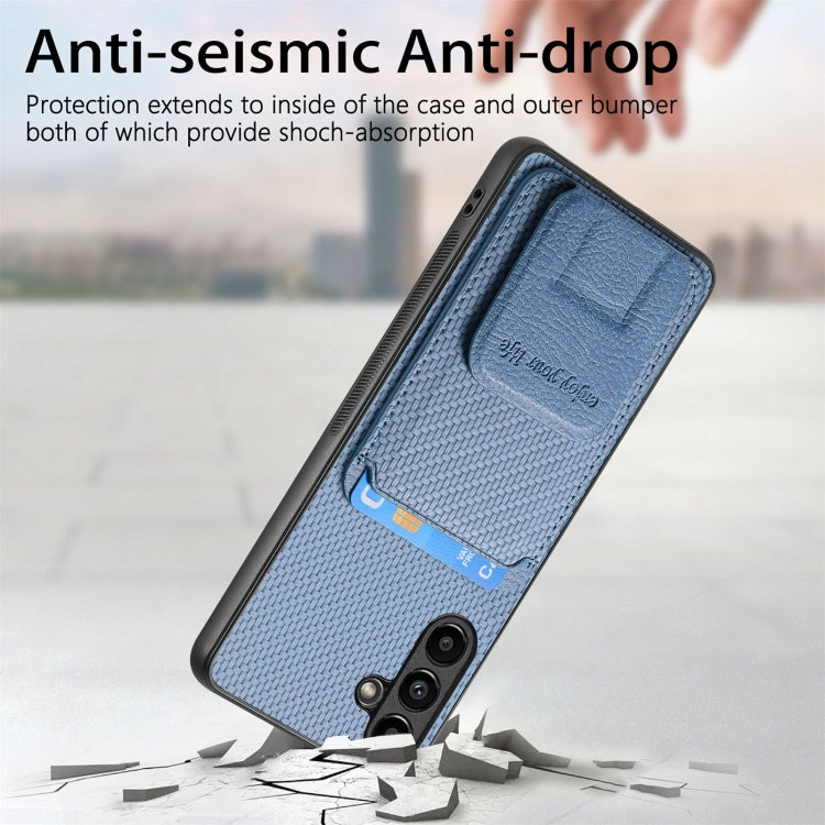 Carbon Fiber Card Bag Fold Stand Phone Case