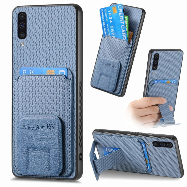 Carbon Fiber Card Bag Fold Stand Phone Case