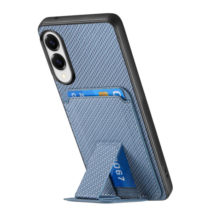 Carbon Fiber Card Bag Fold Stand Phone Case