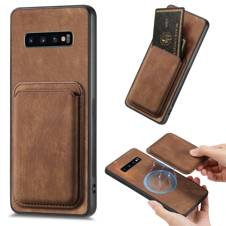 Retro Leather Card Bag Magnetic Phone Case