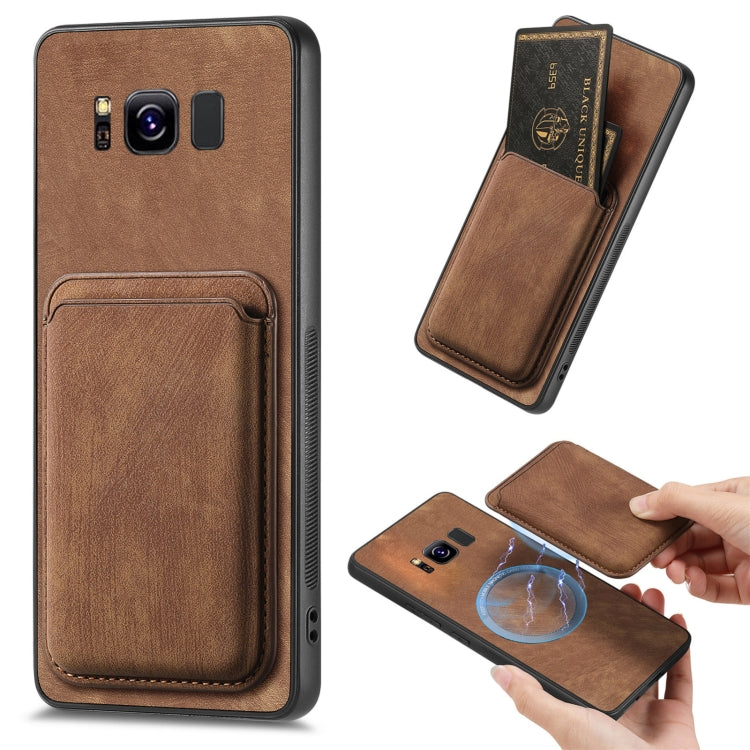 Retro Leather Card Bag Magnetic Phone Case