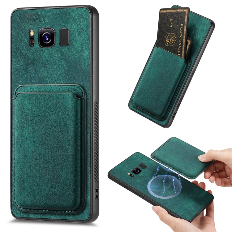 Retro Leather Card Bag Magnetic Phone Case