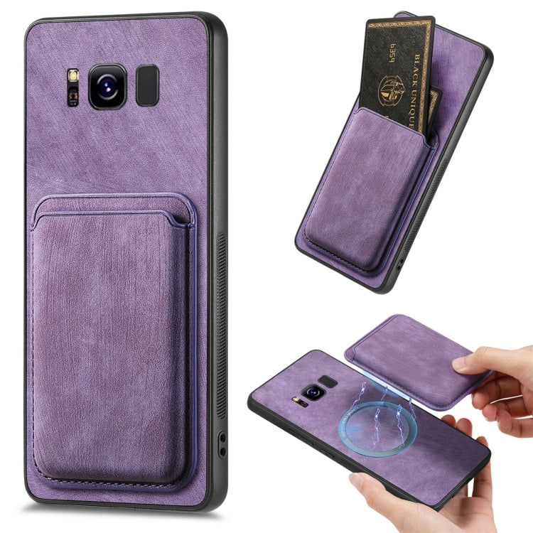 Retro Leather Card Bag Magnetic Phone Case