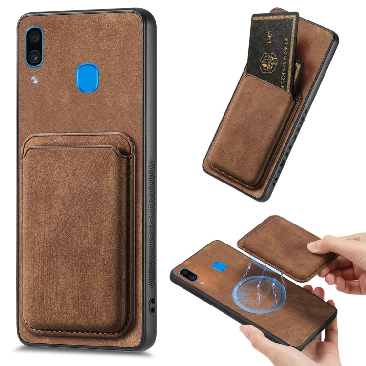 Retro Leather Card Bag Magnetic Phone Case