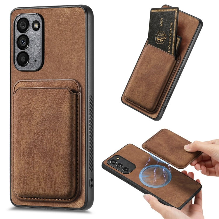 Retro Leather Card Bag Magnetic Phone Case