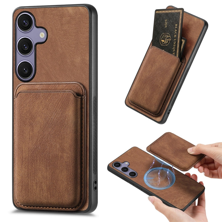 Retro Leather Card Bag Magnetic Phone Case