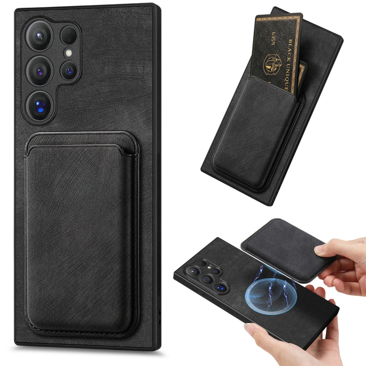 Retro Leather Card Bag Magnetic Phone Case