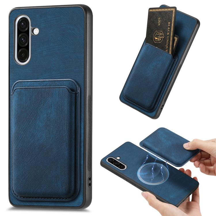 Retro Leather Card Bag Magnetic Phone Case