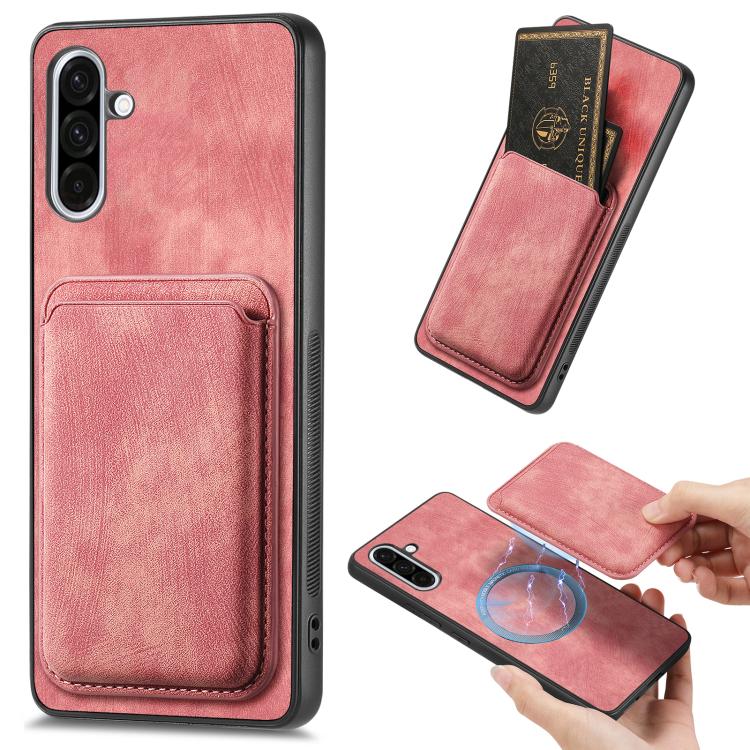 Retro Leather Card Bag Magnetic Phone Case