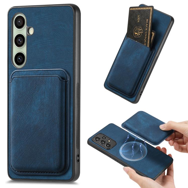 Retro Leather Card Bag Magnetic Phone Case