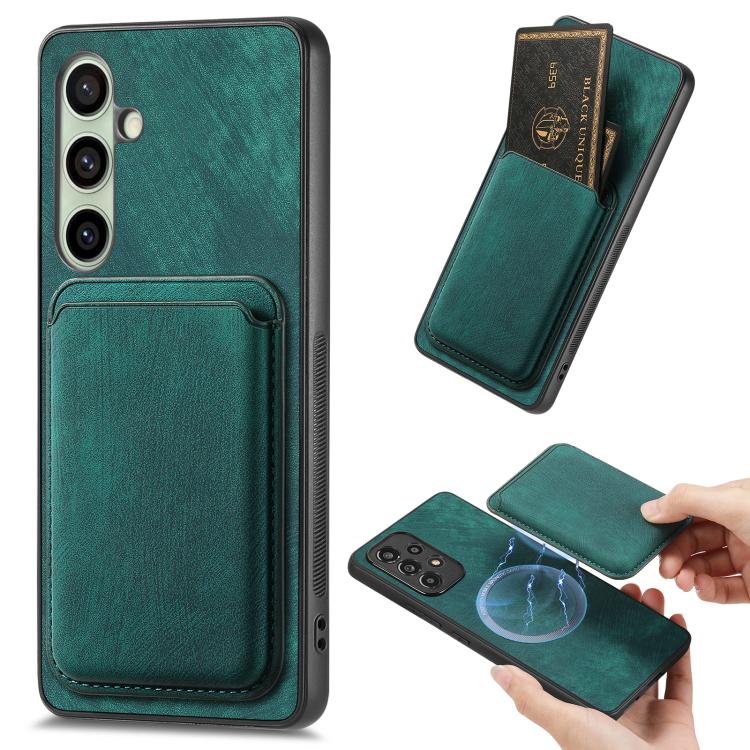 Retro Leather Card Bag Magnetic Phone Case