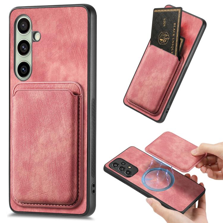 Retro Leather Card Bag Magnetic Phone Case