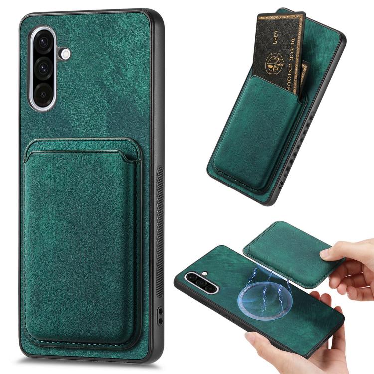 Retro Leather Card Bag Magnetic Phone Case