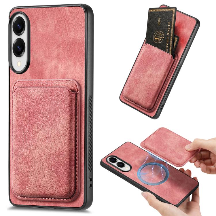 Retro Leather Card Bag Magnetic Phone Case