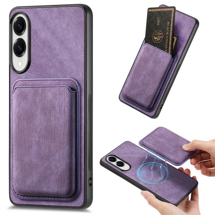 Retro Leather Card Bag Magnetic Phone Case