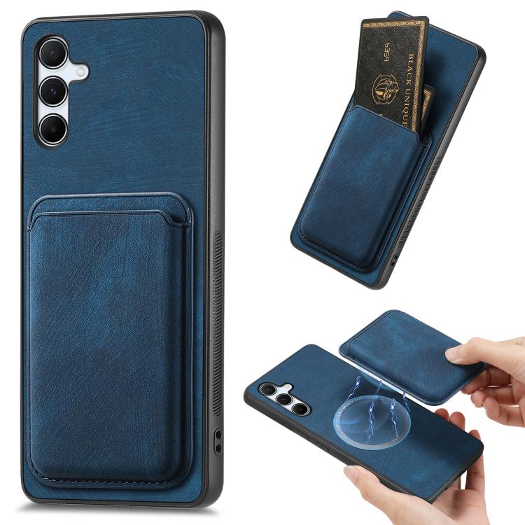 Retro Leather Card Bag Magnetic Phone Case