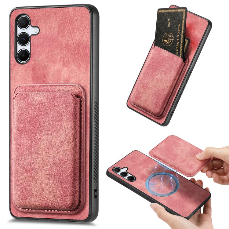 Retro Leather Card Bag Magnetic Phone Case