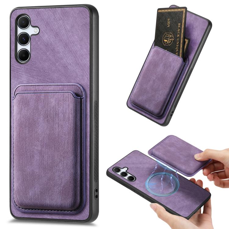 Retro Leather Card Bag Magnetic Phone Case