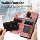 Retro Leather Zipper Wallet Back Phone Case