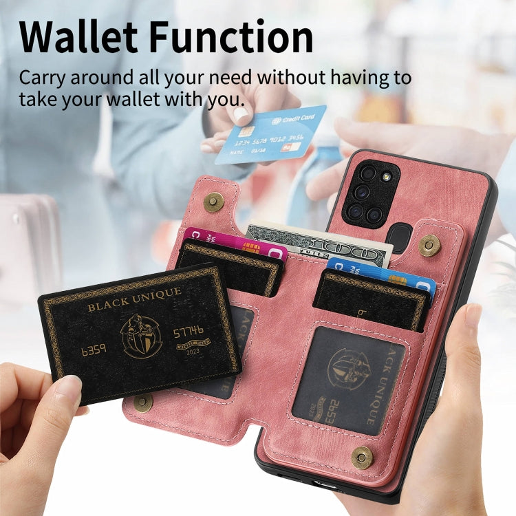 Retro Leather Zipper Wallet Back Phone Case