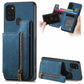 Retro Leather Zipper Wallet Back Phone Case