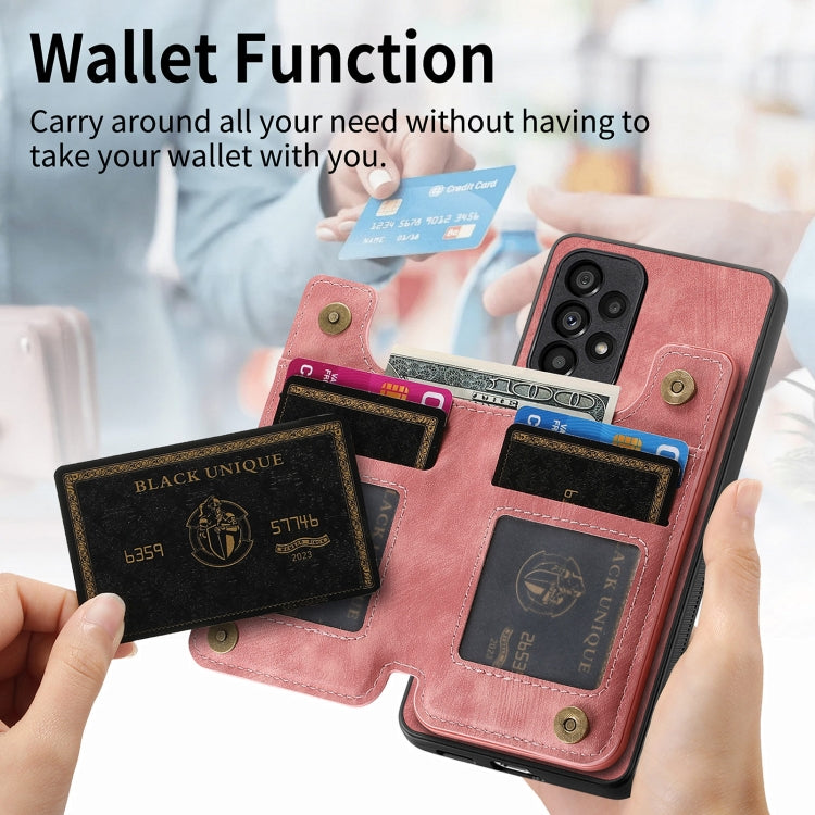 Retro Leather Zipper Wallet Back Phone Case