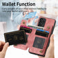 Retro Leather Zipper Wallet Back Phone Case