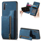 Retro Leather Zipper Wallet Back Phone Case