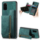 Retro Leather Zipper Wallet Back Phone Case